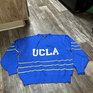 Vintage UCLA Bruins Sweater Mens XL Blue Yellow NCAA College Striped 90s